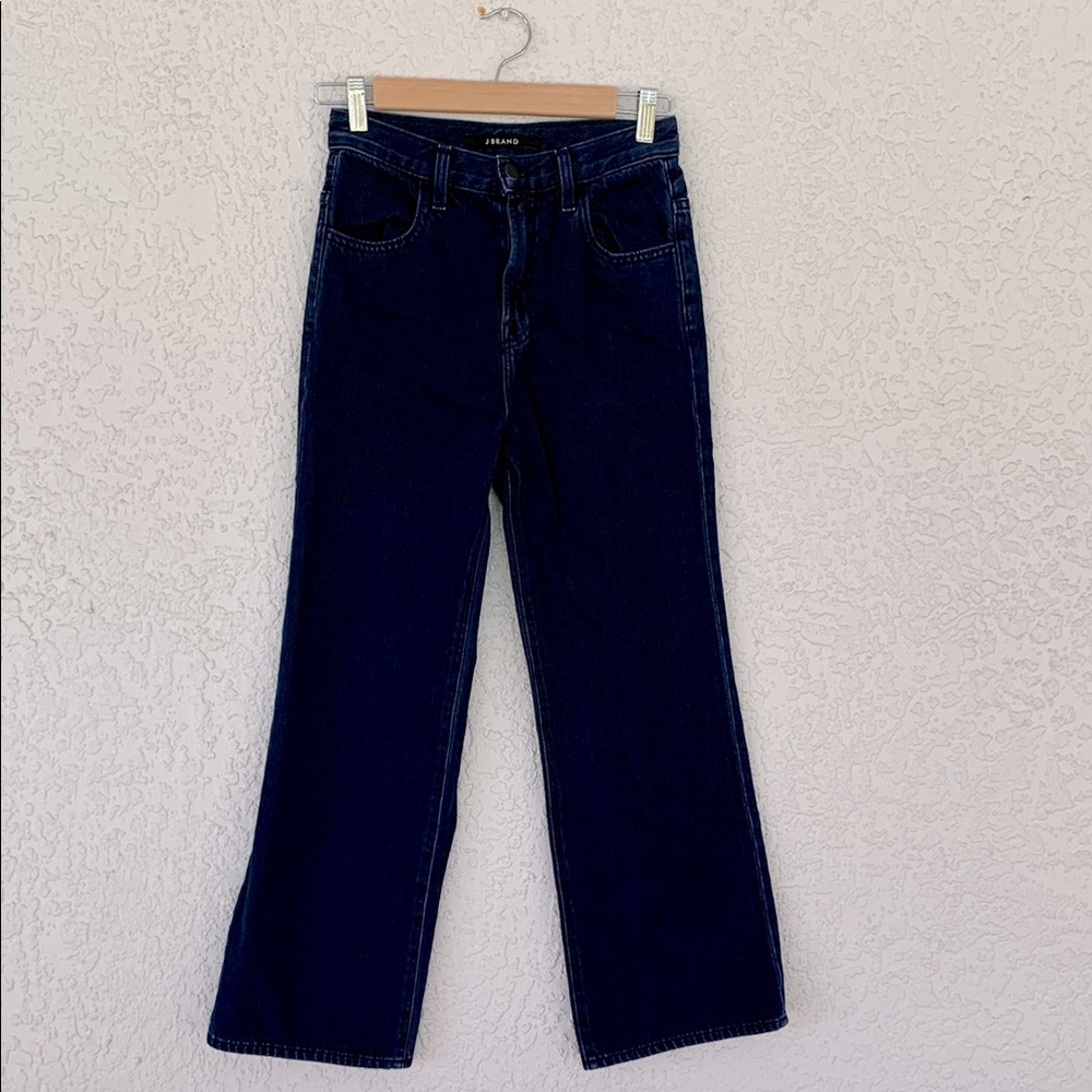 J Brand wide leg dark blue Joan crop style jeans size 24